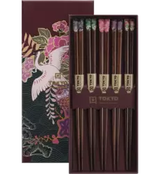 Tokyo Design Studio - Chopsticks Giftset Japan Flower 5 pair