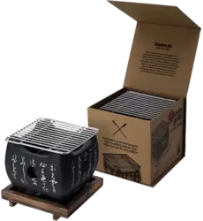 Konro - Grill Square Wooden Base Large 15x13,5cm