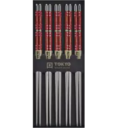 Tokyo Design Studio - Chopsticks SS Red 5 pair