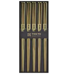 Tokyo Design Studio - Chopsticks SS Gold 5 pair