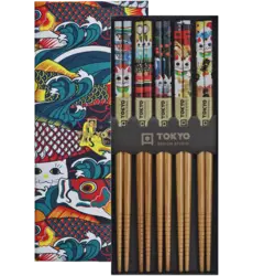 Tokyo Design Studio - Chopsticks Lucky & Koinobori 5 pair
