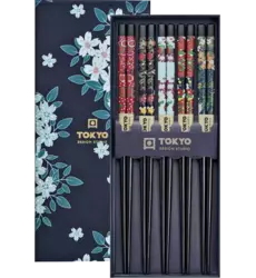 Tokyo Design Studio - Chopsticks Giftset Cherry Blossom Blue 5 pair