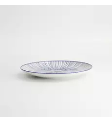 Tokyo Design Studio - Nippon Blue Plate 16x2cm Lines 6pcs
