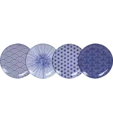 Tokyo Design Studio - Plate Assorted Nippon Blue 20.6x2.2cm