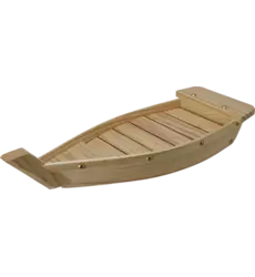 Wooden Sushi Boat - With Mast and Net 1pcs