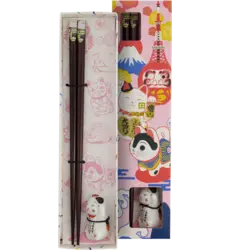 Tokyo Design Studio - Chopsticks Giftset and Rest Lucky Cat B