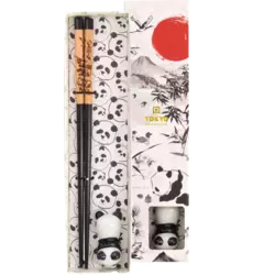 Tokyo Design Studio - Chopsticks Giftset and Rest Panda E