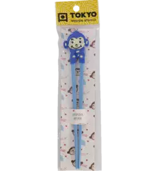 Tokyo Design Studio - Children Chopsticks Monkey Blue 22cm