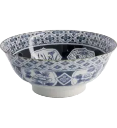 Tokyo Design Studio - Mixed Bowls Ramen Madori-Bishi-Botan Blue 1.3L