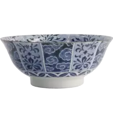 Tokyo Design Studio - Mixed Bowls Ramen Unmo-Botanb Blue 1.3L