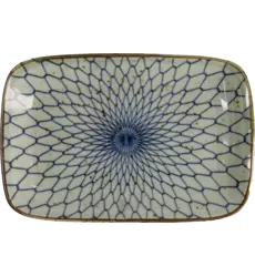 Tokyo Design Studio - Mixed Plates Square Mesh Blue 3pcs