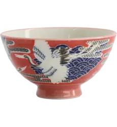 Tokyo Design Studio - Kawaii Bowl Rice Crane Red 300ml