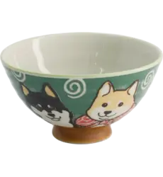 Tokyo Design Studio - Kawaii Bowls Rice Shiba-Dog Green 350ml