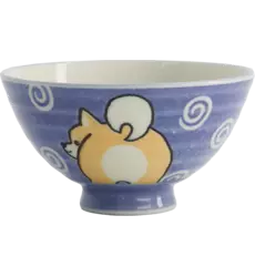 Tokyo Design Studio - Kawaii Bowl Rice Shiba-Dog Blue 350ml