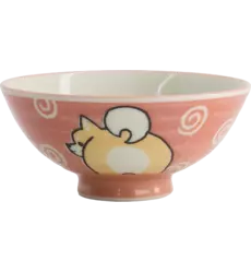 Tokyo Design Studio - Kawaii Bowl Rice Shiba-Dog Pink 500ml