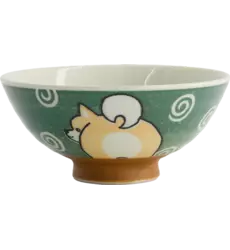Tokyo Design Studio - Kawaii Bowl Rice Shiba-Dog Green 500ml