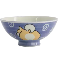 Tokyo Design Studio - Kawaii Bowl Rice Shiba-Dog Blue 500ml
