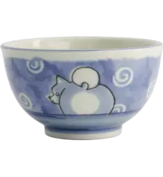 Tokyo Design Studio - Kawaii Bowl Rice Shiba-Dog Blue 400ml