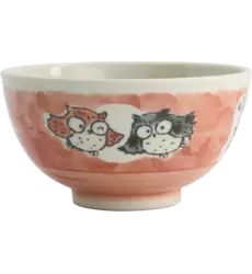 Tokyo Design Studio - Kawaii Bowl Rice Owl Pink 600ml