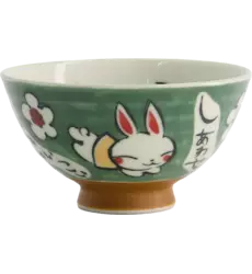 Tokyo Design Studio - Kawaii Bowl Rice Rabbit Green 300ml