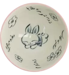 Tokyo Design Studio - Kawaii Bowl Rice Rabbit Pink 300ml