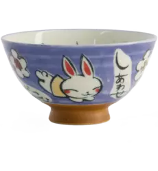 Tokyo Design Studio - Kawaii Bowl Rice Rabbit Blue 300ml
