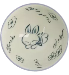 Tokyo Design Studio - Kawaii Bowl Rice Rabbit Blue 300ml