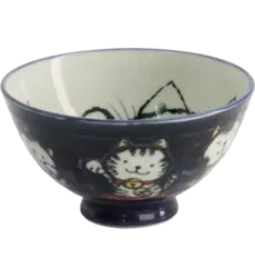Tokyo Design Studio - Kawaii Bowl Rice Cat Black 300ml
