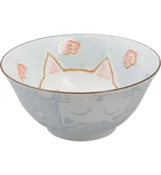 Tokyo Design Studio - Kawaii Bowl Lucky Cat Tayo Light Blue 500ml
