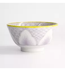Tokyo Design Studio - Lily Flower Small Tayo Bowl 13.5x6.8cm Purple 300ml 6pcs