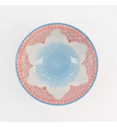 Tokyo Design Studio - Lily Flower Small Tayo Bowl 13.5x6.8cm Red 300ml 6pcs