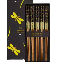 Tokyo Design Studio - Chopsticks Giftset Yellow Dragonfly 5 pair