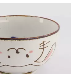 Tokyo Design Studio - Kawaii Rabbit Usagi Bowl 13.7x7.4cm Pink 500ml 6pcs