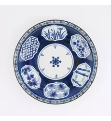 Tokyo Design Studio - Wa Mixed Bowls Pasta Plate Matori Hishimon 20x4.1cm 650ml 4pcs