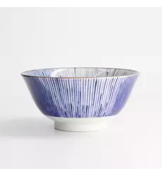 Tokyo Design Studio - Mino Blue Bowls Tayo Bowl 15x7cm. Hanabi 6pcs