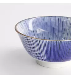 Tokyo Design Studio - Mino Blue Bowls Tayo Bowl 15x7cm. Hanabi 6pcs
