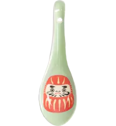 Tokyo Design Studio - Kawaii Japan Daruma Spoon Green 13.8x4.8cm 12pcs