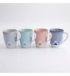 Tokyo Design Studio -  Lily Flower Mug Giftset 4pcs 8.8 x10.5cm 350ml 1 set