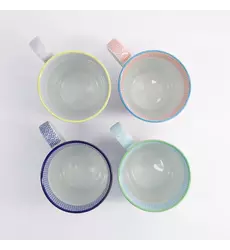 Tokyo Design Studio -  Lily Flower Mug Giftset 4pcs 8.8 x10.5cm 350ml 1 set