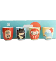 Tokyo Design Studio - Kawaii Japan Cup Giftset 4pcs 7x8cm 170ml 1set