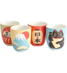 Tokyo Design Studio - Kawaii Japan Cup Giftset 4pcs 7x8cm 170ml 1set