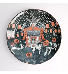 Tokyo Design Studio - Asakusa Round Plate 25x3cm Matsur 4pcs