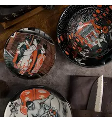 Tokyo Design Studio - Asakusa Round Plate 25x3cm Matsur 4pcs