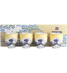 Tokyo Design Studio - Kawaii Hokusai Cup Giftset 4pcs. 7x8cm. 170ml