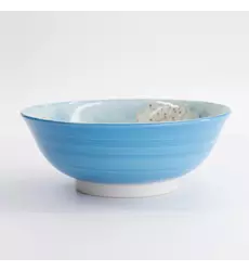 Tokyo Design Studio Sakura Blue Ramen Bowl 19.5x7.5cm 4pcs