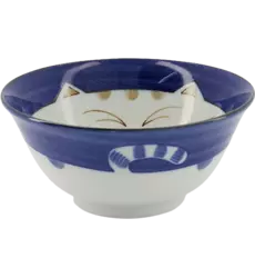 Tokyo Design Studio - Kawaii Bowl Lucky Cat Tayo Blue 500ml