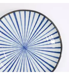 Tokyo Design Studio - Natsu Tokusa Plate 16.5x2cm Blue/White 6pcs