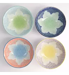 Tokyo Design Studio - Lily Flower Bowl Giftset 4pcs 14.8x6.8cm 550ml 1 set