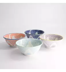 Tokyo Design Studio - Lily Flower Bowl Giftset 4pcs 14.8x6.8cm 550ml 1 set