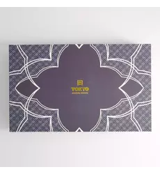 Tokyo Design Studio - Lily Flower Bowl 2pcs Giftset w/chopsticks Pur/Lbl 14.8x6.8cm 550ml